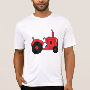 Camiseta Veículo Trator Vermelho da Fazenda