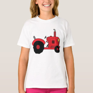 Camiseta Veículo Trator Vermelho da Fazenda