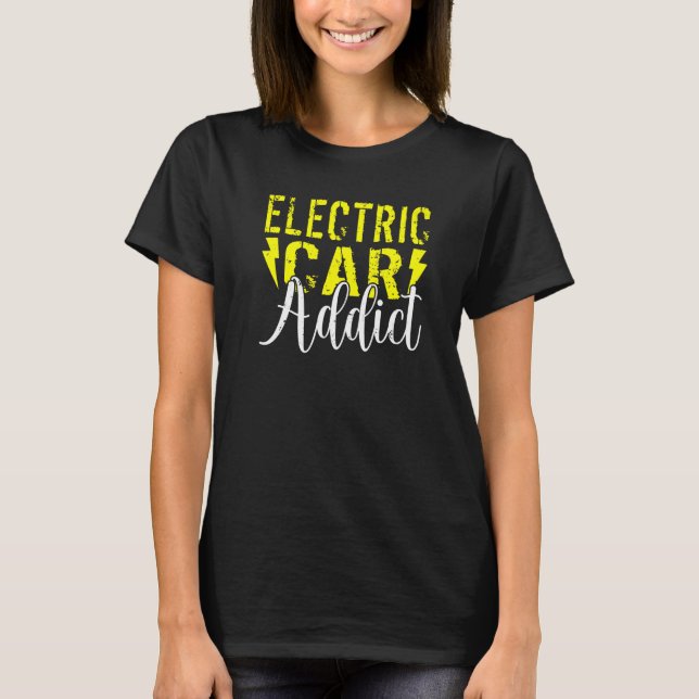 Camiseta Veículos Elétricos Viciados em EV Premium para Veí (Frente)