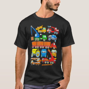 Camiseta Veículos Pesados Veículos Caminhões Máquinas De Co