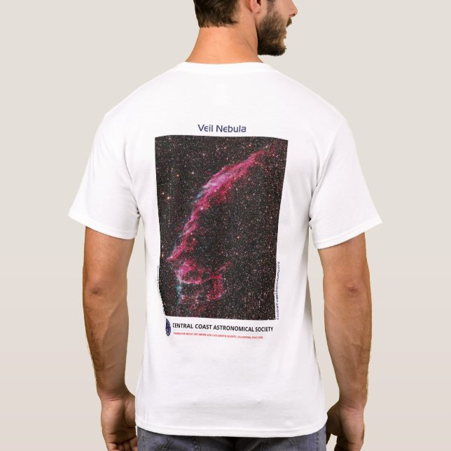 Camiseta Veil Nebula por Lee Coombs Front and Back Tee (Verso)