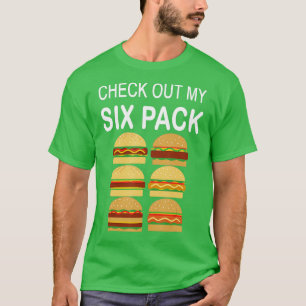 Camiseta Veja Meu Cheeseburger Engraçado De Seis Pacotes