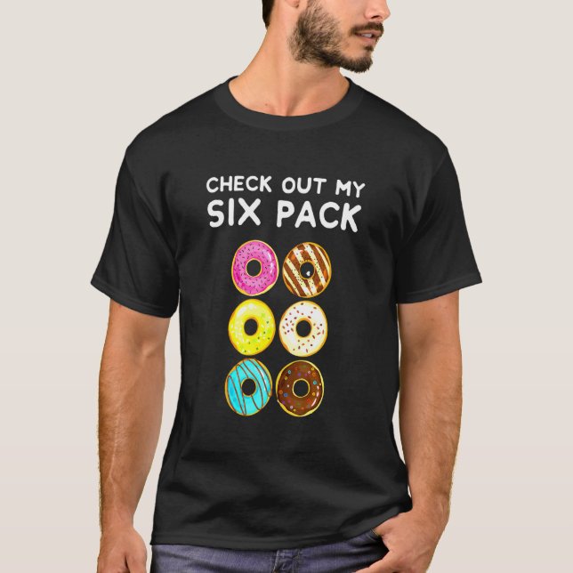 Camiseta Veja Meu Gym De Rosquinha De Seis Pacotes (Frente)