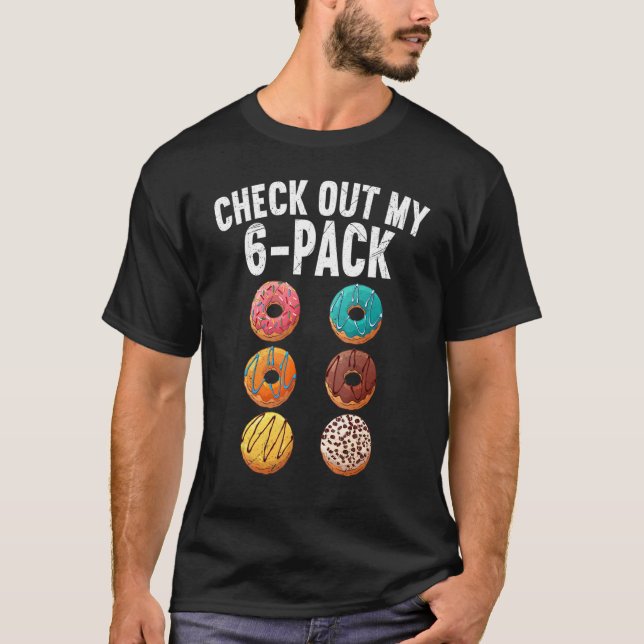 Camiseta Veja Meu Gym Sarcástico De Rosquinha De Seis Pack  (Frente)