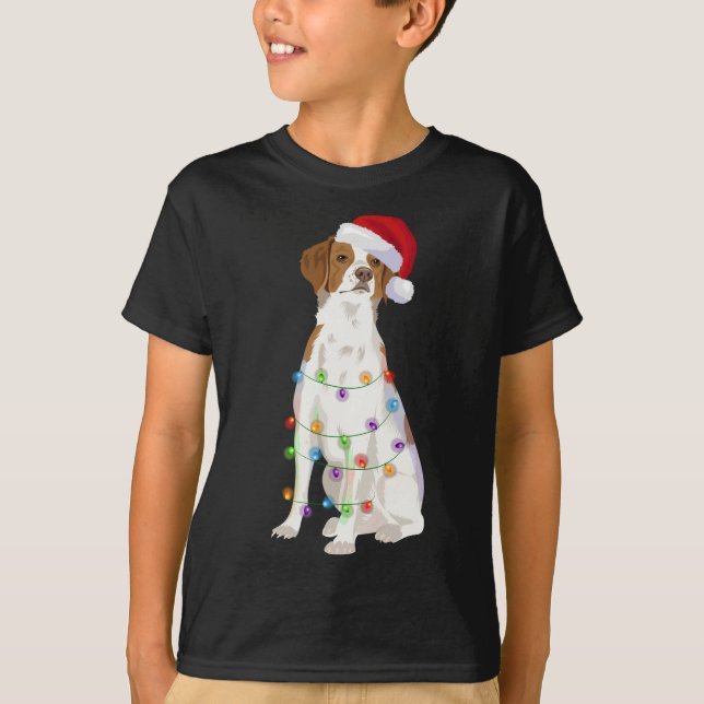 Camiseta Veja meu outro Cachorro Brittany BRITTANY SPANIEL  (Frente)