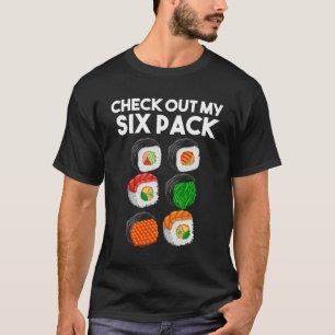 Camiseta Veja Meu Sushi Gym De Trabalho De Seis Pacotes