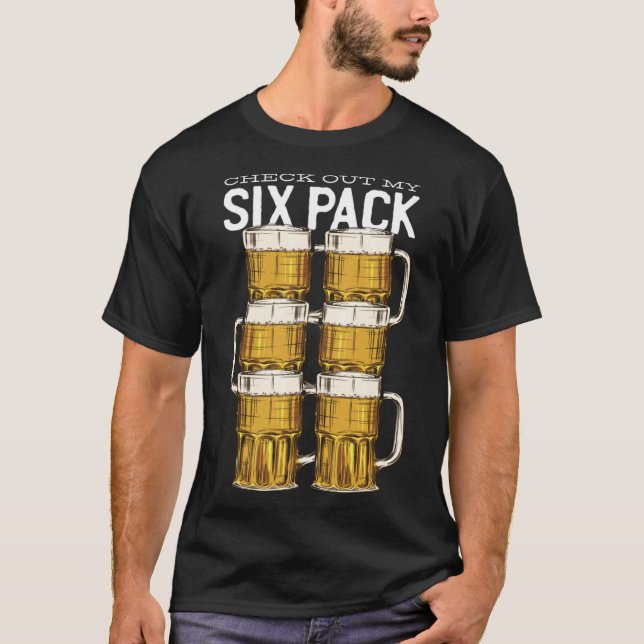 Camiseta Veja Minha Cerveja De Seis Pacotes (Frente)
