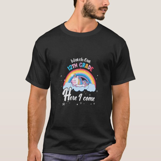 Camiseta Veja o 12 Grau Unicorn Rainbow (Frente)
