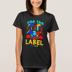 Camiseta Veja O Able Not The Label Quebra-cabeça Autism Con