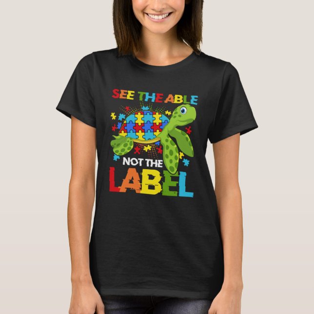Camiseta Veja O Able Not The Label Quebra-cabeça Turtle Aut (Frente)