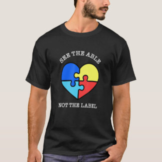 Camiseta Veja O Capaz Não O Rótulo Consciência Do Autismo E