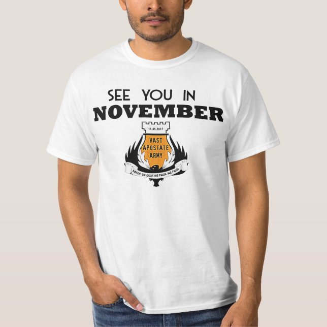 Camiseta Veja-o em novembro t-shirt de VAA (Frente)