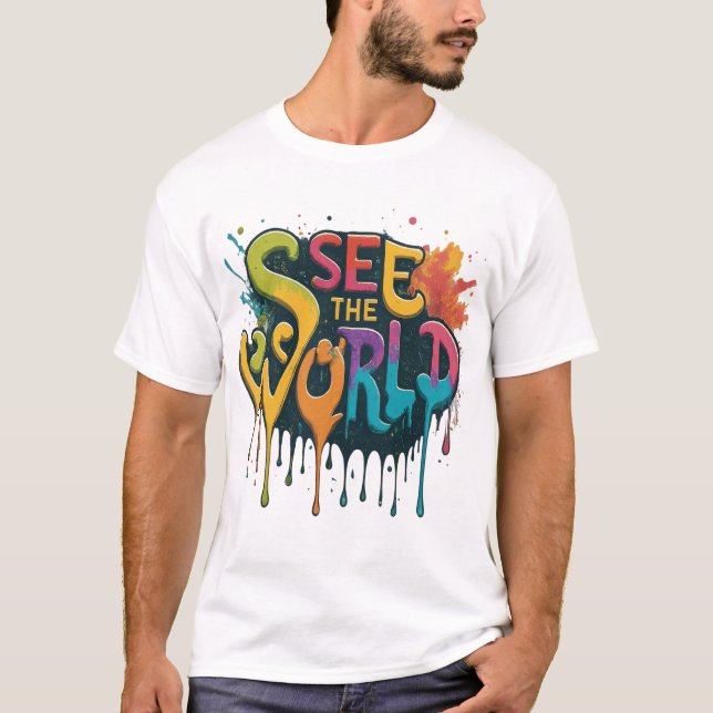 Camiseta Veja o mundo (Frente)