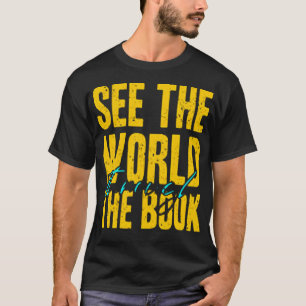 Camiseta Veja o mundo através do livro