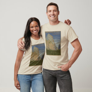 Camiseta Veja o Poster de viagens America Vintage Zion Park