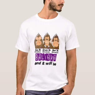 Camiseta Veja que para falar não ouça nenhum Sarcoidosis 