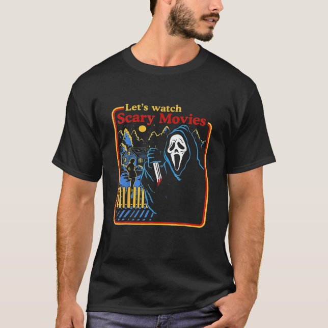 Camiseta Vejamos filmes assustadores Gritar horroroso horro (Frente)