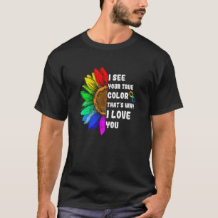 Camiseta Vejo a Sua Verdadeira Cor Flor Puzzle Conscientiza