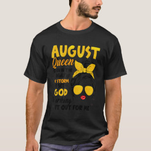 Camiseta Vejo Deus Agosto Aniversário Dia de as mães Cristã