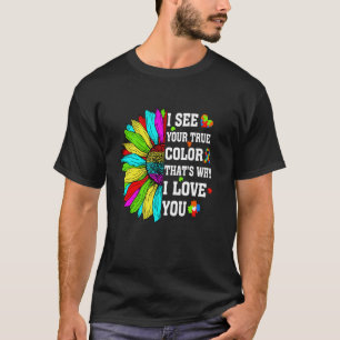 Camiseta Vejo Sua Verdadeira Cor Autismo Conscientização Gi