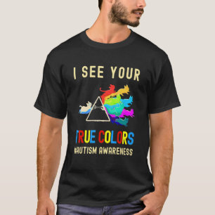 Camiseta Vejo suas verdadeiras cores Autismo Conscientizaçã