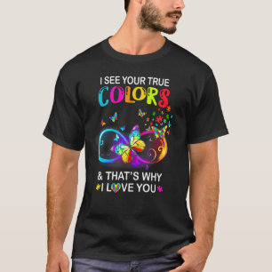Camiseta Vejo Suas Verdadeiras Cores Borboleta Conscientiza