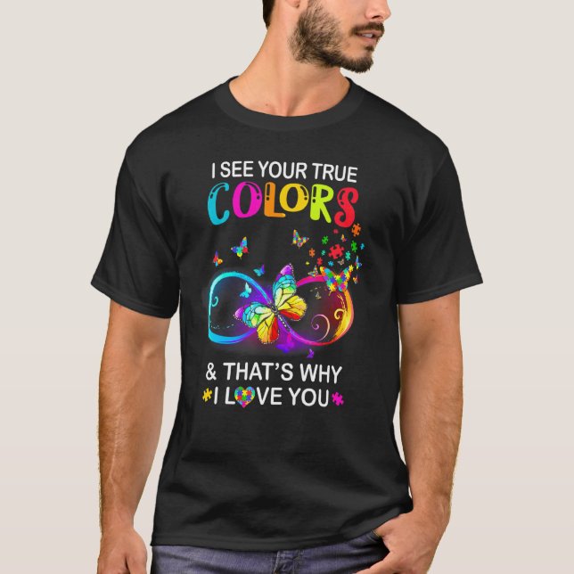 Camiseta Vejo Suas Verdadeiras Cores Borboleta Conscientiza (Frente)