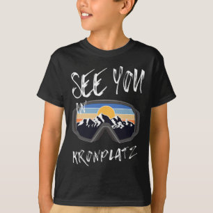Camiseta Vejo Você Em Kronplatz Caminhando Férias De Esqui