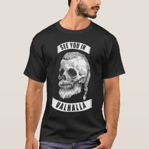 Camiseta Vejo você em VALHALLA Bike Thor Vikings Ragnar Odi