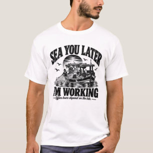 Camiseta Vejo Você Mais Tarde Estou Trabalhando Black Ink