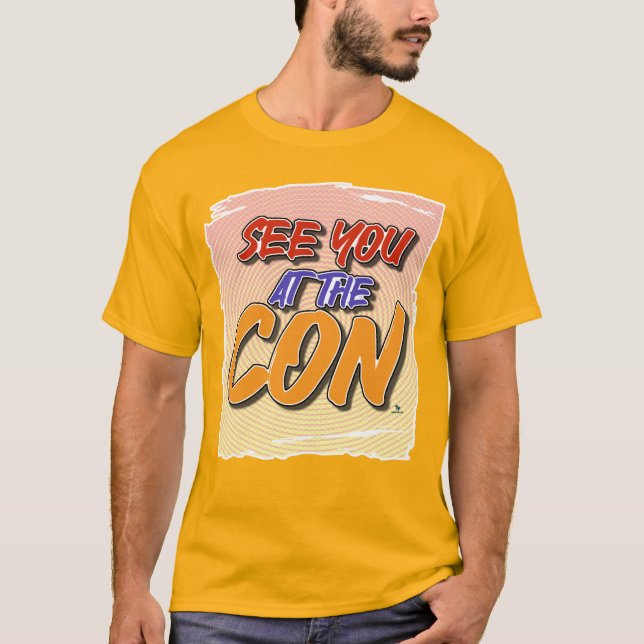 Camiseta Vejo Você Na Con Quic Themed Motto (Frente)