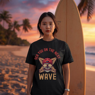 Camiseta Vejo Você na Próxima Onda de Surf Piada de Ocea