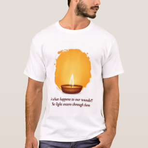 Camiseta Vela de Luz de Cura   Citação Inspiradora