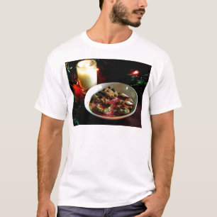 Camiseta Vela do biscoito do Natal