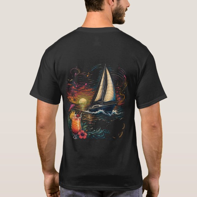 Camiseta Vela do Pôr do Sol (Verso)