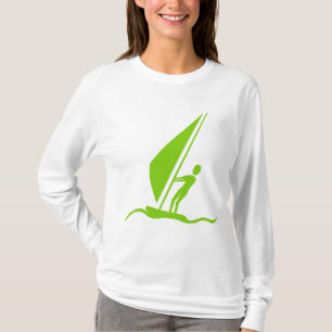 Camiseta Vela em prancha - Verde Martiano