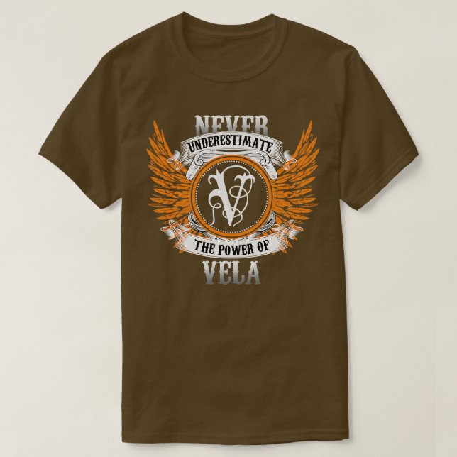 Camiseta Vela Name Shirt Nunca Subestima O Poder De V (Frente do Design)