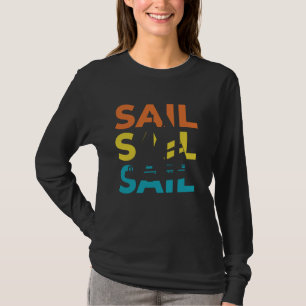 Camiseta Vela Retro Vintage Sailboat Barco Pontão Velejar
