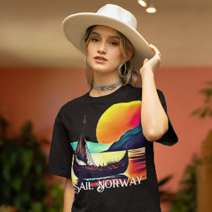 Camiseta Velas da Noruega com navio Vikiing
