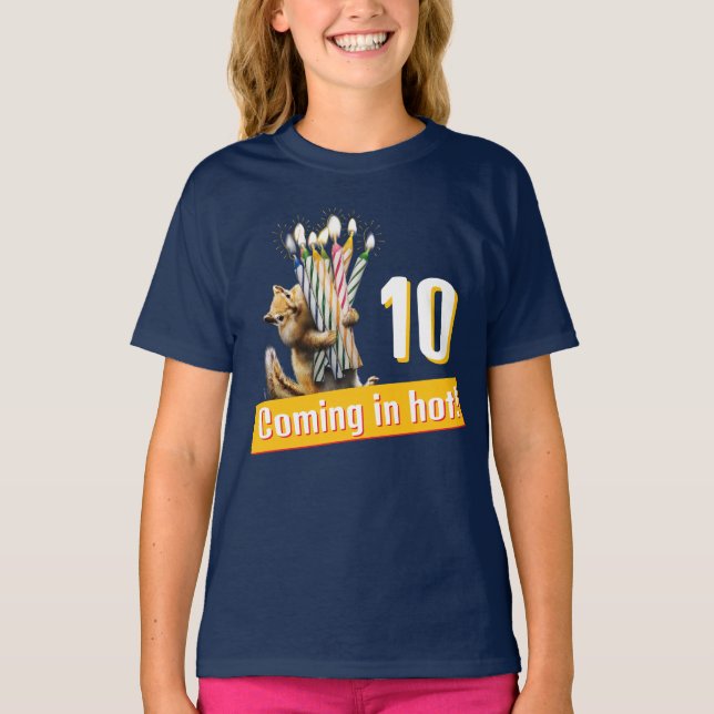 Camiseta Velas de Aniversário de Esquilo (Frente)