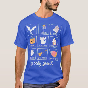 Camiseta Velas de Bat de Fala Spooky Ghots Pumpkin Blach Ca
