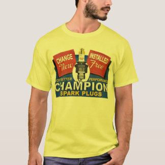 Camiseta velas de ignição do campeão