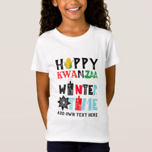Camiseta Velas de inverno do KWANZAA Feliz e Personalizáve
