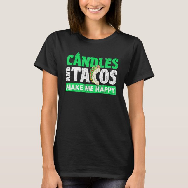 Camiseta Velas E Tacos Para Candlemaker Gráfico (Frente)