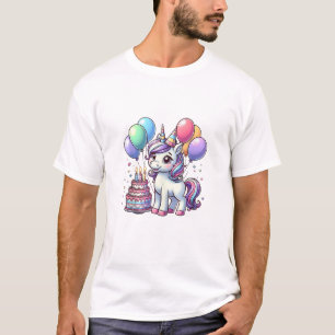 Camiseta Velas para Festa de Aniversário de Crianças Unicór