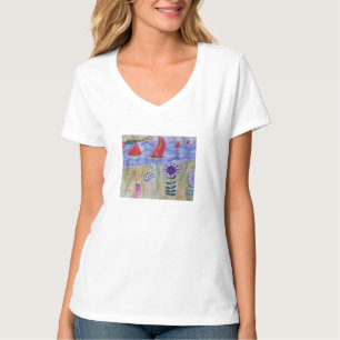 Camiseta Velas Vermelhas e Flores