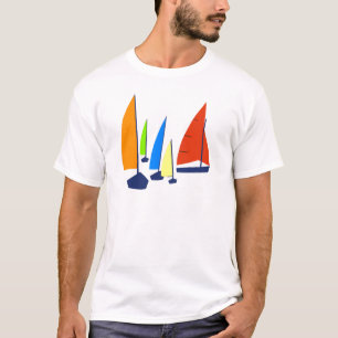 Camiseta Veleiros coloridos brilhantes