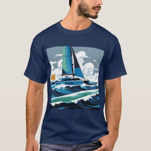Camiseta Veleja as Ondas com um catamarã!