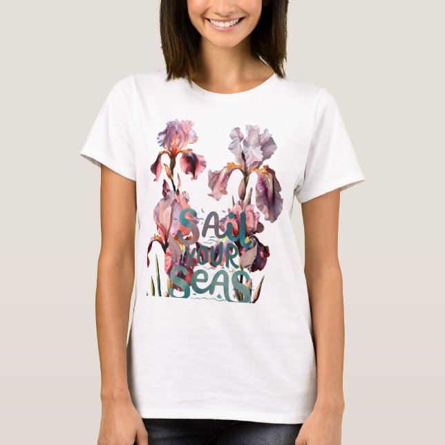 Camiseta Veleja seus mares | Design de Aventura Náutica (Frente)