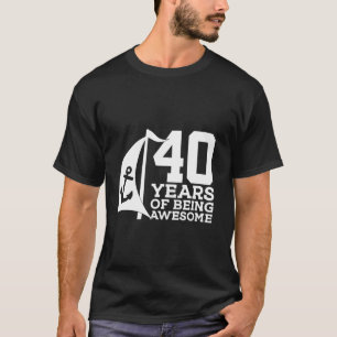 Camiseta Velejador 40 ANOS DE SER INCRÍVEL VIVENDO 40º ANIV